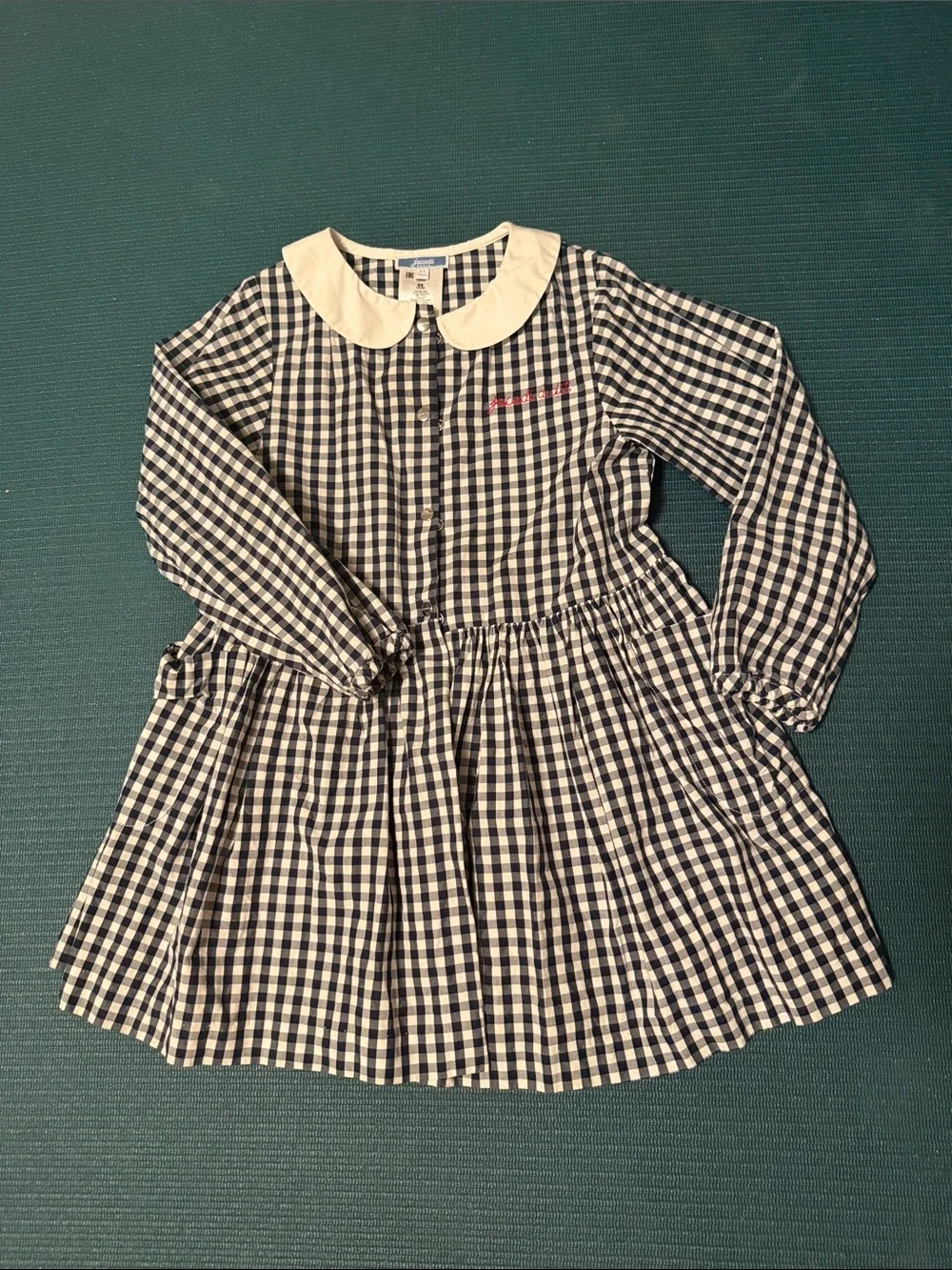 Jacadi Girls Gingham Cotton Dress